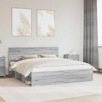 Lovos rėmas Pilkas Sonoma 180 x 200 cm Kietos pušies mediena