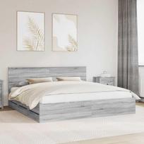 Lovos rėmas Pilkas Sonoma 200 x 200 cm Inžinerinė mediena