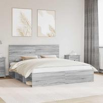 Lovos rėmas Pilkas Sonoma 180 x 200 cm Kietos pušies mediena