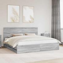 Lovos rėmas Pilkas Sonoma 200 x 200 cm Inžinerinė mediena