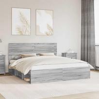 Lovos rėmas Pilkas Sonoma 180 x 200 cm Kietos pušies mediena