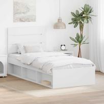Lovos rėmas Balta 90 x 200 cm Kietos pušies mediena