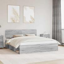 Lovos rėmas Pilkas Sonoma 180 x 200 cm Kietos pušies mediena