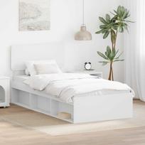 Lovos rėmas Balta 90 x 190 cm Kietos pušies mediena