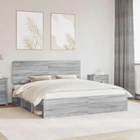 Lovos rėmas Pilkas Sonoma 180 x 200 cm Kietos pušies mediena