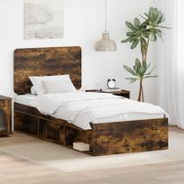 Lovos rėmas Rūkyta ąžuolas 75 x 190 cm Kietos pušies mediena