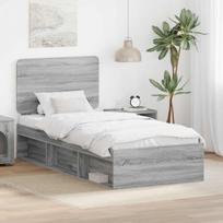 Lovos rėmas Pilkas Sonoma 75 x 190 cm Kietos pušies mediena
