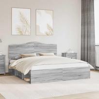 Lovos rėmas Pilkas Sonoma 180 x 200 cm Kietos pušies mediena