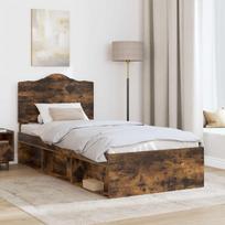 Lovos rėmas Rūkyta ąžuolas 75 x 190 cm Kietos pušies mediena
