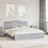 Lovos rėmas Pilkas Sonoma 200 x 200 cm Inžinerinė mediena