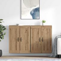 Prikabinama spinta 2 pcs Amatininkų ąžuolas 69,5 x 34 x 90 cm