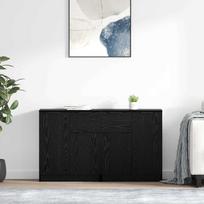 Šoninės lentynos 2 pcs Juodas ąžuolas 60 x 30 x 70 cm
