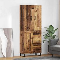 Aukštas spintelė 2 pcs Senovinis medis 69,5 x 34 x 180 cm