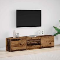 TV spinta su LED su stalčių Senovinis medis 162 x 34 x 40 cm