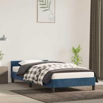 Lovos rėmas be čiužinio tamsiai mėlynas 90x200 cm aksomas
