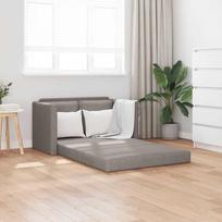 Grindų sofa-lova, 2-1, taupe spalvos, 112x174x55cm, audinys