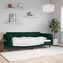 Sofa, tamsiai žalios spalvos, 90x200cm, aksomas