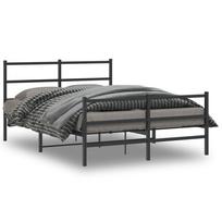 Lovos rėmas su galvūgaliu/kojūgaliu, juodas, 135x190cm, metalas