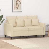 Dvivietė sofa, kreminės spalvos, 120cm, audinys