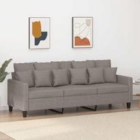 Trivietė sofa, taupe spalvos, 180cm, audinys