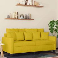 Dvivietė sofa, geltonos spalvos, 140cm, aksomas