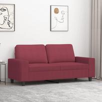 Dvivietė sofa, raudonojo vyno spalvos, 140cm, audinys