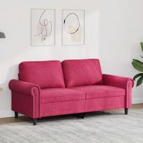 Dvivietė sofa, raudonojo vyno spalvos, 140cm, aksomas