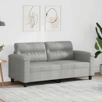 Dvivietė sofa, šviesiai pilka, 140cm, mikropluošto audinys
