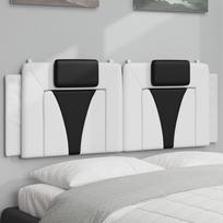Galvūgalio pagalvėlė, Viana, baltas ir juodas, 120cm, dirbtinė oda