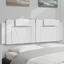 Galvūgalio pagalvėlė, Viana, baltos spalvos, 160cm, dirbtinė oda