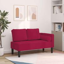 Poilsio sofa su pagalvėlėmis, raudonojo vyno spalvos, aksomas