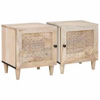 Šalia lovos spintelė 2 pcs Smėlio 40 x 33 x 46 cm