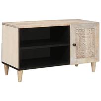 TV vienetai su lentyna Balta 80 x 33 x 46 cm Apdirbta mediena