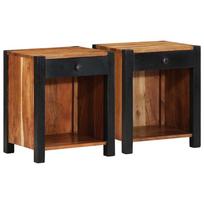 Šalia lovos spintelė 2 pcs Ruda 40 x 35 x 50 cm