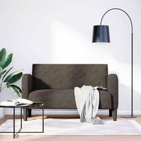 Loveseat sofa, tamsiai pilka, 110cm, dirbtinė oda