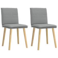 Valgomojo kėdės, 2vnt., šviesiai pilkos spalvos, audinys
