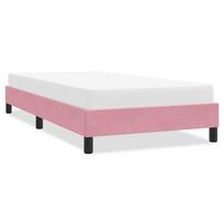 Lovos rėmas be čiužinio Rožinis 90x210 cm aksomas