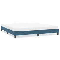 Lovos rėmas be čiužinio Tamsiai mėlynas 200x220 cm aksomas