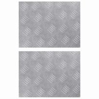 Laiptų danga Stačiakampio 2 pcs Sidabro 40 x 30 cm Aliuminis