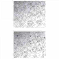 Laiptų danga Stačiakampio 2 pcs Sidabro 60 x 50 cm Aliuminis