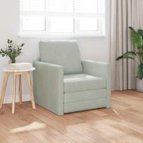 Sofa lova 60cm Šviesiai pilka Aksomas