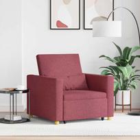 Ištraukiamas sofa-lova vienvietis Vyno raudonumo audinys