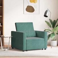 Ištraukiamas sofa-lova vienvietis su ratu Tamsiai žalia