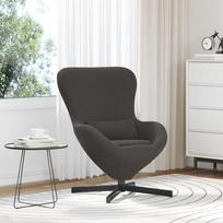 Kiaušinio formos krėslas Tamsiai pilka 63 x 73 x 90 cm audinys
