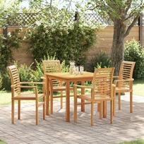 Valgomasis krėslas 4 pcs Ruda 62 x 55 x 94 cm Kieto teka medžio