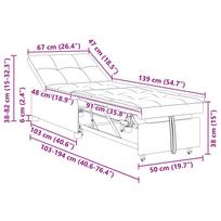 Ištraukiama sofa-lova Šviesiai pilka 194 x 50 x 82 cm fanera