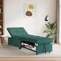Ištraukiama sofa-lova Tamsiai žalia 194 x 50 x 82 cm fanera