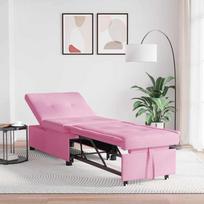 Ištraukiama sofa-lova Rožinė 194 x 50 x 82 cm fanera