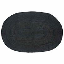 Zoninės kiliminės dangos Ovalo Juoda 205 x 305 cm Džiutas