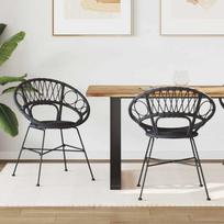 Valgomasis krėslas 2 pcs Juoda 49 x 51 x 81 cm